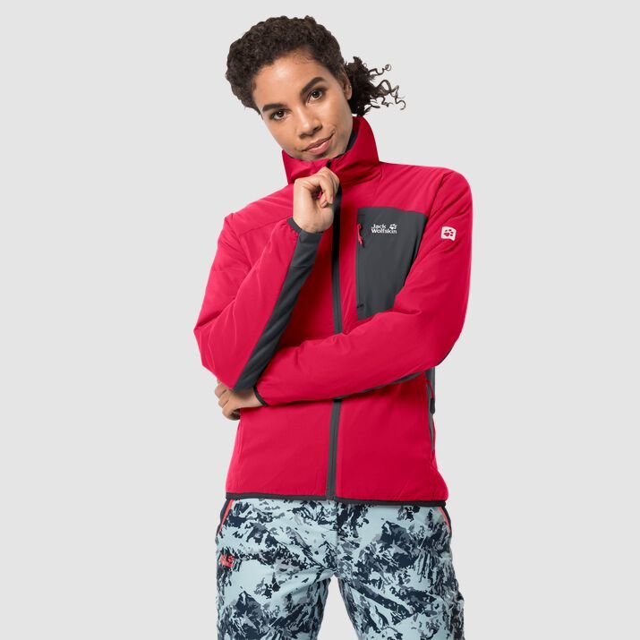 Chamarra Cortavientos Jack Wolfskin Atmos Mujer Rojos Mexico-2536814